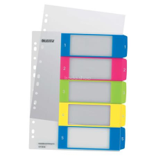 Leitz Regiszter, műanyag, A4 Maxi, 1-5, LEITZ &quot;Wow&quot; regiszter és tartozékai
