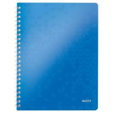 Leitz Spirálfüzet, A4, kockás, 80 lap, LEITZ "Wow", kék füzet
