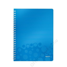 Leitz Spirálfüzet, A4, vonalas, 80 lap, LEITZ Wow, kék (E46370036) füzet