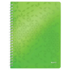 Leitz Spirálfüzet, A4, vonalas, 80 lap, LEITZ "Wow", zöld füzet