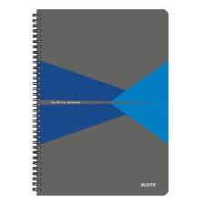 Leitz spirálfüzet, A4, vonalas, 90 lap, "Office", szürke-kék (E44960035) (E44960035) füzet