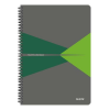 Leitz Spirálfüzet, A4, vonalas, 90 lap, PP borító, LEITZ Office, szürke-zöld (E44960055)