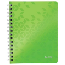 Leitz Spirálfüzet, A5, kockás, 80 lap, LEITZ "Wow", zöld füzet