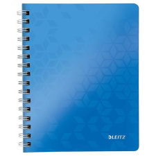 Leitz Spirálfüzet, A5, vonalas, 80 lap, LEITZ &quot;Wow&quot;, kék füzet