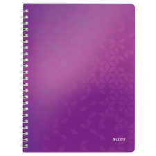 Leitz Spirálfüzet kockás leitz wow a/4 80 lapos lila 46380062 füzet