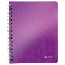 Leitz Spirálfüzet LEITZ Wow A/5 80 lapos kockás lila füzet