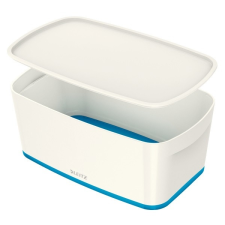 Leitz Tároló doboz LEITZ Wow Mybox fedeles műanyag kicsi fehér/kék papírárú, csomagoló és tárolóeszköz