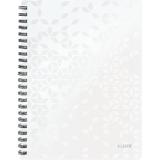 Leitz WOW A4 spirálfüzet, vonalas, fehér füzet