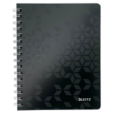 Leitz WOW spirálfüzet A5, kockás, fekete (46410095) (e46410095) füzet