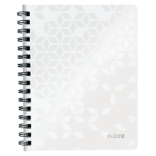 Leitz WOW spirálfüzet A5, vonalas, fehér (46390001) (e46390001) füzet
