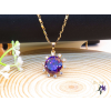  Lejla antiallergén köves medálos nyaklánc 18K - lila