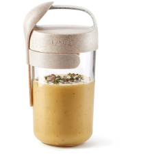 Lékué Jar To Go Organic Uzsonnás doboz kanállal, 600 ml uzsonnás doboz
