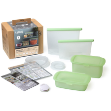  Lékué Sada dóz na skladování potravin The Essential Reusable Kit (3000000SURU017) uzsonnás doboz