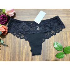 Lemila csipkés francia fazonú csipőtanga 3XL-5XL méret fekete női alsó