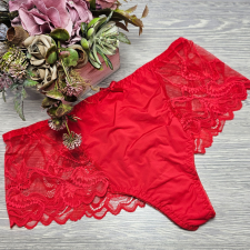 Lemila Magas derekú tanga csipkés szélű Piros, S női alsó