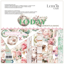 LemonCraft Papírkészlet / Kivágóív 8" (20 cm) - Today - Scrapbooking Paper Pad (1 csomag) decoupage papír