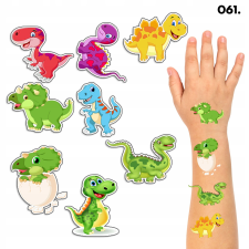 LEMOSHATÓ TETOVÁLÁSOK GYEREKEKNEK IDEIGLENES DINOSZAURUSZOK - 8 EL. / 150 MODELL csillámtetoválás