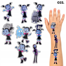 LEMOSHATÓ TETOVÁLÁSOK GYEREKEKNEK IDEIGLENES VAMPIRINA - 8 EL. / 150 RAJZ csillámtetoválás