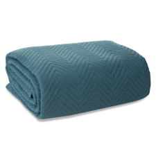  Len3 vászon szerkezetű préselt mintás ágytakaró Kék 220x240 cm lakástextília