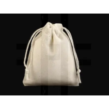  Len vászon tasak 8x11 cm - 12 db dekorációs kellék