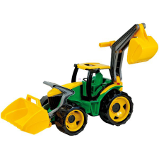 LENA GIGA TRUCKS Tractor with front loader & excavator (LENA-02080) autópálya és játékautó