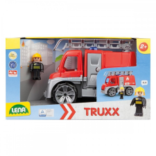 LENA Mûanyag tûzoltó teherautó - 28 cm autópálya és játékautó