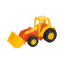  LENA Mini Compackt traktor markolólapáttal - 12 cm autópálya és játékautó