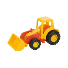 LENA Mini Compackt traktor markolólapáttal - 12 cm autópálya és játékautó