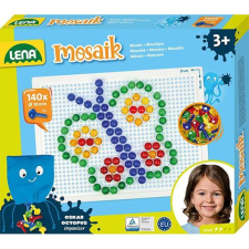 LENA Mosaik Átlátszó pötyi kreatív szett 10mm 140db-os (35621) (LE35621) kreatív és készségfejlesztő