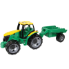 LENA : Óriás traktor utánfutóval zöld/sárga 93cm