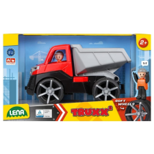 LENA Truxx 2 Dömper figurával autópálya és játékautó