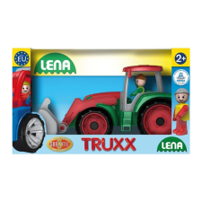 LENA Truxx játék traktor, dobozban autópálya és játékautó