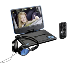 Lenco DVP-910 Hordozható DVD lejátszó - Fekete/Kék (DVP910BLAU) dvd lejátszó