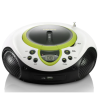 Lenco SCD-38 USB hordozható FM rádió CD és USB lejátszóval zöld/fehér