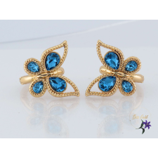  Lénia antiallergén kék kristályköves pillangó fülbevaló-19 fülbevaló