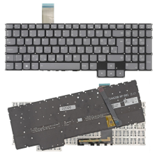 Lenovo 5CB1C93141 gyári új magyar RGB háttérvilágításos szürke laptop billentyűzet, keret nélkül laptop alkatrész