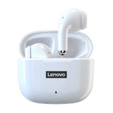 Lenovo LP40 bluetooth fülhallgató SZTEREO (v5.1, TWS, mikrofon, zajszűrő + töltőtok) FEHÉR fülhallgató, fejhallgató