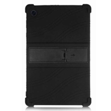  Lenovo Tab M10 (Gen 3), Szilikon védőtok, kitámasztó, Fekete tablet tok