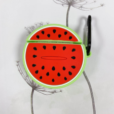 Lenovo TropicFruits Airpods tok karabínerrel, Görögdinnye fülhallgató, fejhallgató tok