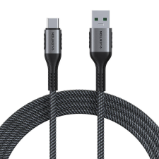 LENTION USB-A USB-C kábel 6A, 1m (fekete) mobiltelefon kellék