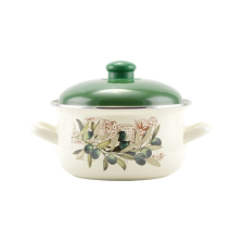 LEO-10398 Oliva Zománcozott lábas 18 cm+fedő edény