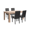  Leon 4+1 étkező garnitúra sonoma tölgy-fekete