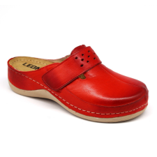 LEON 902 piros színű kényelmes klumpa munkavédelmi cipő
