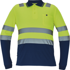  LEON HV póló hosszú ujjú sárga/navy 4XL láthatósági ruházat