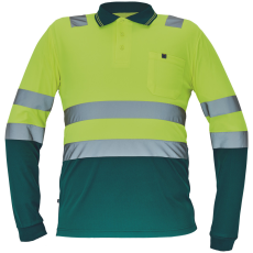  LEON HV póló hosszú ujjú sárga/zöld 4XL