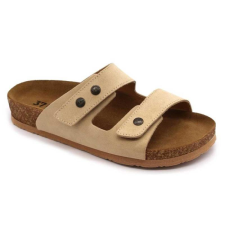 LEON Papucs 4050 LEON Comfort női bőr bézs velur 42 munkavédelmi cipő