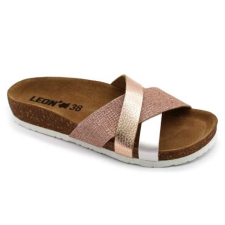LEON Papucs 4201 Leon Comfort női bőr, ezüst, 39 munkavédelmi cipő
