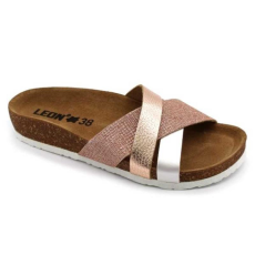 LEON Papucs 4201 Leon Comfort női bőr, rose, 37