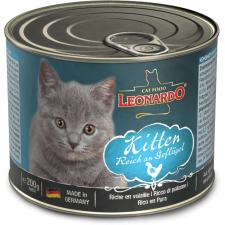 Leonardo Kitten baromfiban gazdag kiscica eledel (18 x 200 g) 3.6kg macskaeledel
