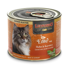  Leonardo macskakonzerv - kacsa, csirke & répa 200 g macskaeledel